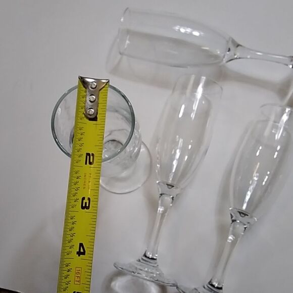 Of 4 Clean Glass Champagne Fruit Glass Vintage - Picture 5 of 5